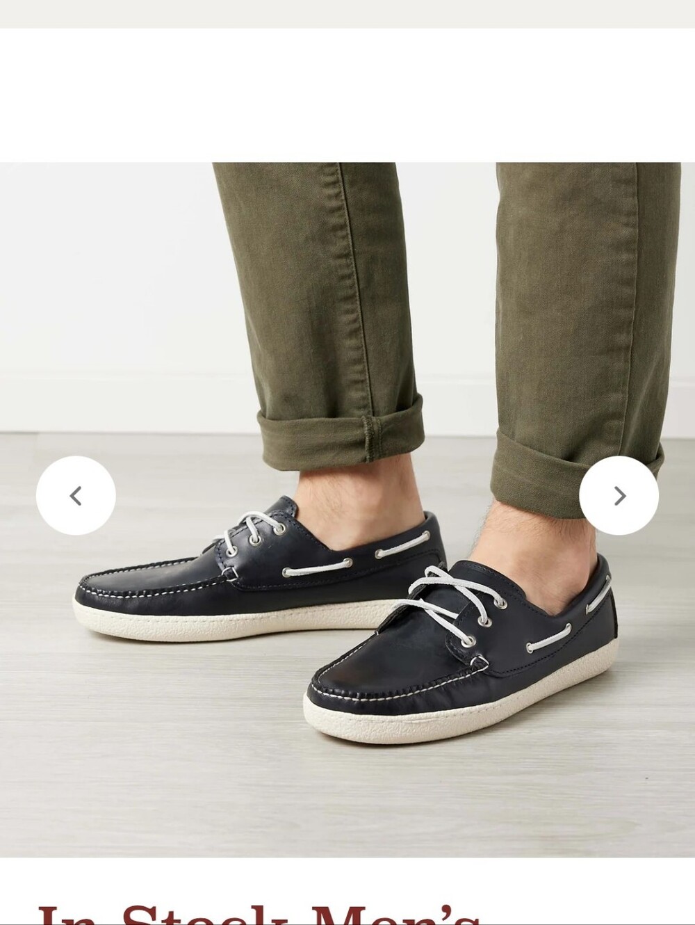 Quoddy Runabout Moccasin Boat Shoe Dark Navy Leather Vibram Outsole Men’s 7.5